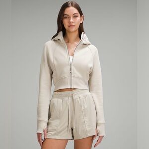 Lululemon Full-Zip Cropped Hoodie in Mojave Tan Size 4